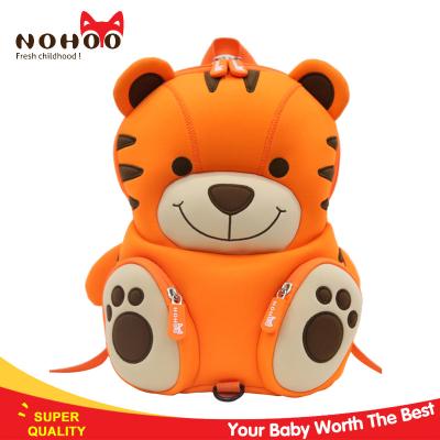 NOHOO neoprene tiger baby bag kids toddler backpack for camping  28*9*19cm