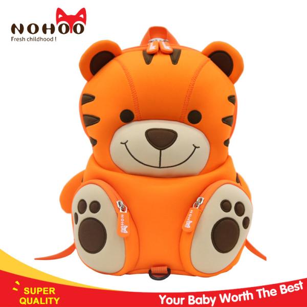 NOHOO neoprene tiger baby bag kids toddler backpack for camping  28*9*19cm