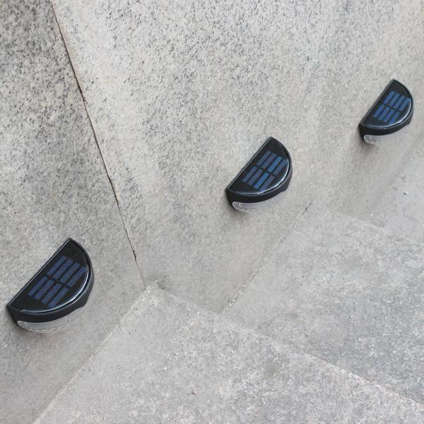 Solar Fence Light Semi-circle Outdoor Wall Light White Decorative Lighting