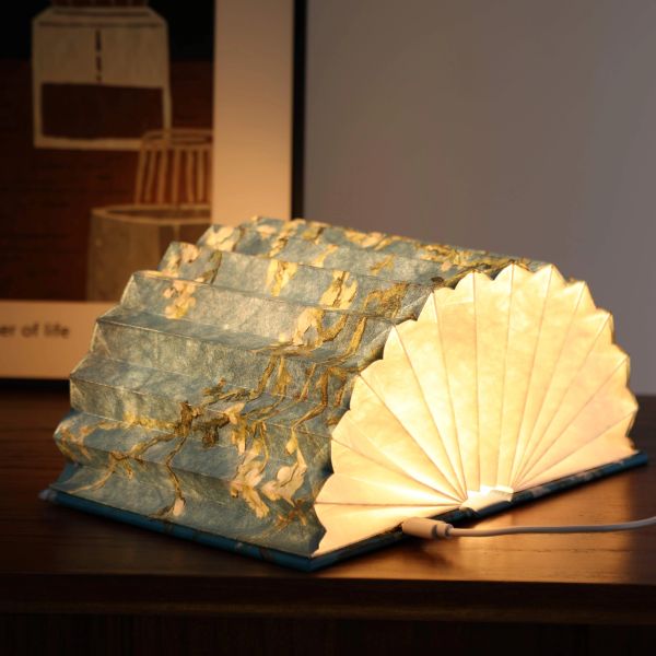 USB Paper Book Lamp Almond Blossoms Touch Control Foldable