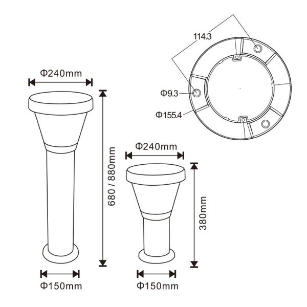 o caminho solar do diodo emissor de luz 6000K ilumina o crepúsculo para alvorecer luz exterior do jardim com a bateria LiFePO4