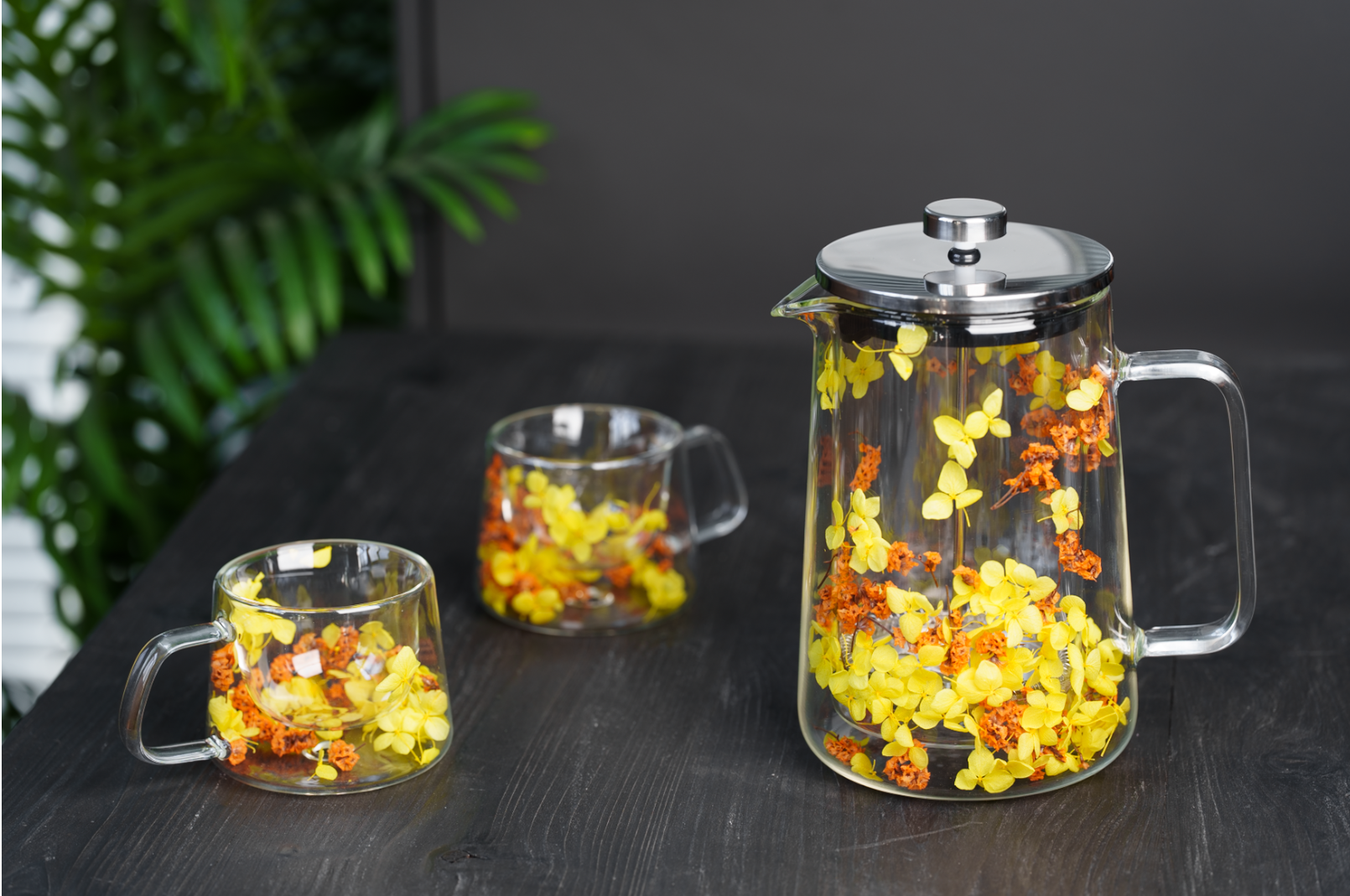 Portable Glass Coffee Pots 350ml 650ml 1000ml Double Walled High Temp Resistant