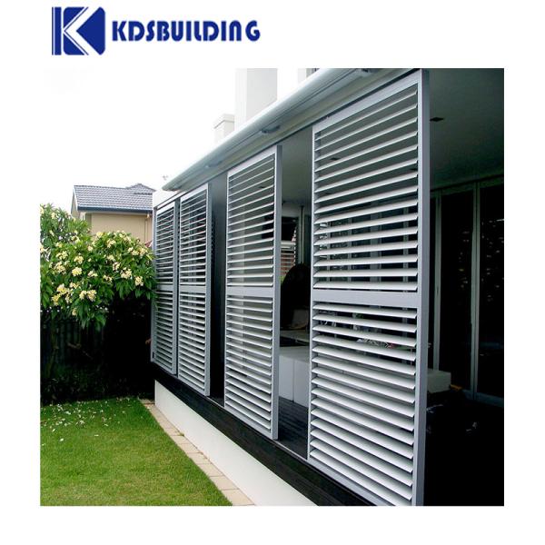 Loureiro de alumínio fachada Jalousie Tamanho da janela Loureiro de alumínio Sol Loureiro vertical