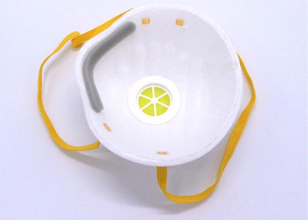 High Safety N95 Valved Mask Cup Shaped Odourless With CE FDA Certification