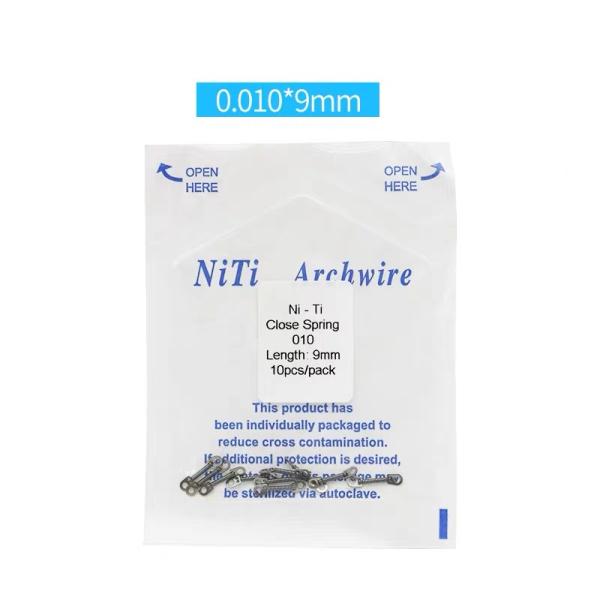 Dental Orthodontic NITI Alloy Light/Medium Force 6Size Braces For Teeth Class I Closed Coil Spring Dental Instrument