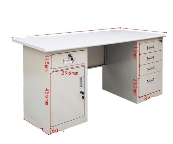 ISO9001/ISO14001 Certified Modern Stainless Steel Computer Desk with Lockable Drawer