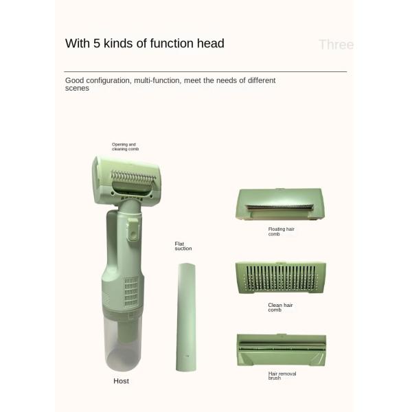 Pet Hair Brush Household 5 in 1 Cordless Handheld Vacuum Cleaner with ABS Aluminium Alloy Body and More