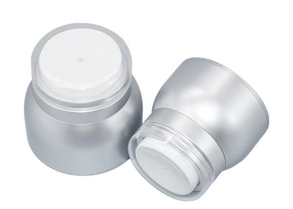Frascos mal ventilados acrílicos com empacotamento 30g e 50g cosmético dos tampões