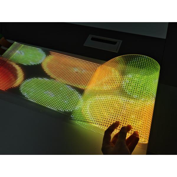 Pantalla de pantalla de película LED transparente flexible para centros comerciales