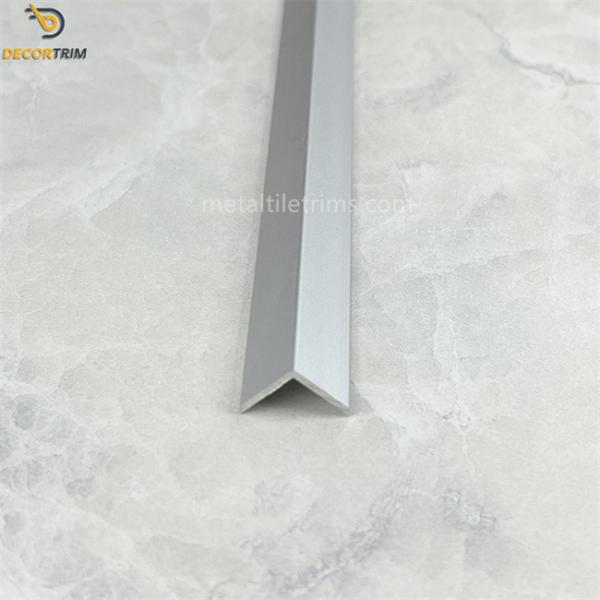 Matt Silver L Shaped Profile Tile Accessories Tile Trim / 2600mm Length