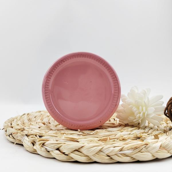 Garrafa de difusão de fundo redondo de vidro rosa mate de 150 ml e 200 ml com material ecológico
