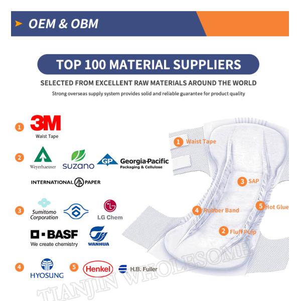 Мягкие дышащие одноразовые подгузники для больничных инконтинентов 6000 мл