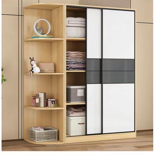 Solid Wood Hotel Room Cabinets Luxury Custom Sliding Door Wardrobe