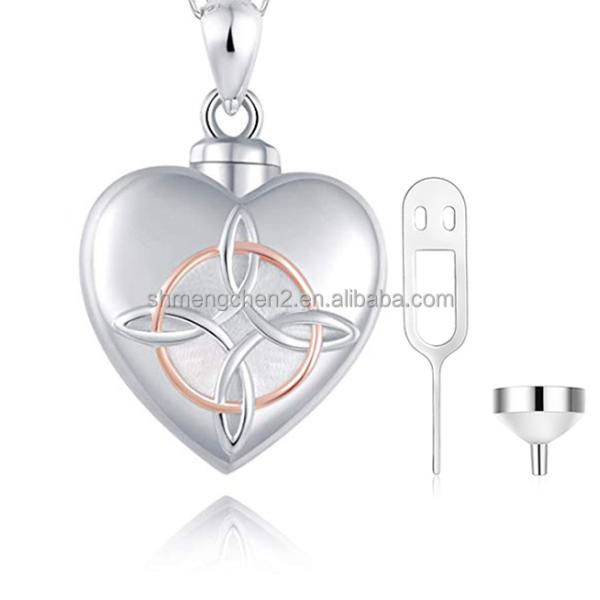 925 Sterling Silver Heart Cremation Pendant Cremation Jewelry for Keepsake