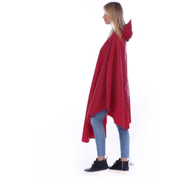 Unisex Adult Rain Poncho Outdoors Bike Ebike Motorcycle Scooter Cycling Jacket Raincoat Hooded Cape, Purple, 6XL