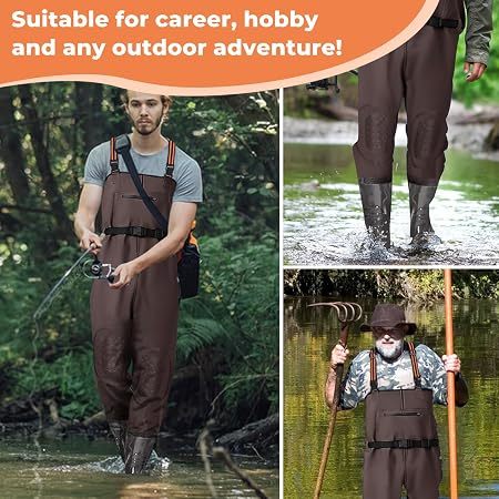 Breathable Neoprene Chest Waders Stretch Insulated Waders Wear Resistant For Outdoor Construction