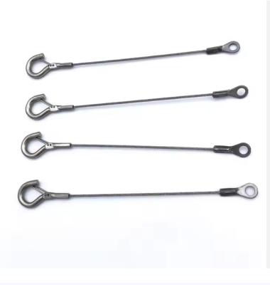 Lanyard de câble en acier inoxydable de petit diamètre assemblages de câbles flexibles pour la sécurité support suspendu retenue