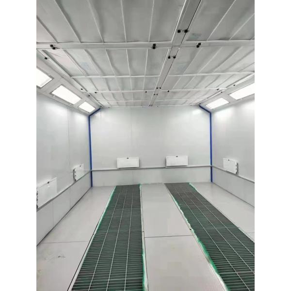 6.9m Car Spraying Oven Automotive Paint Booth With Rock Wool Panel Fire Resistant Wall