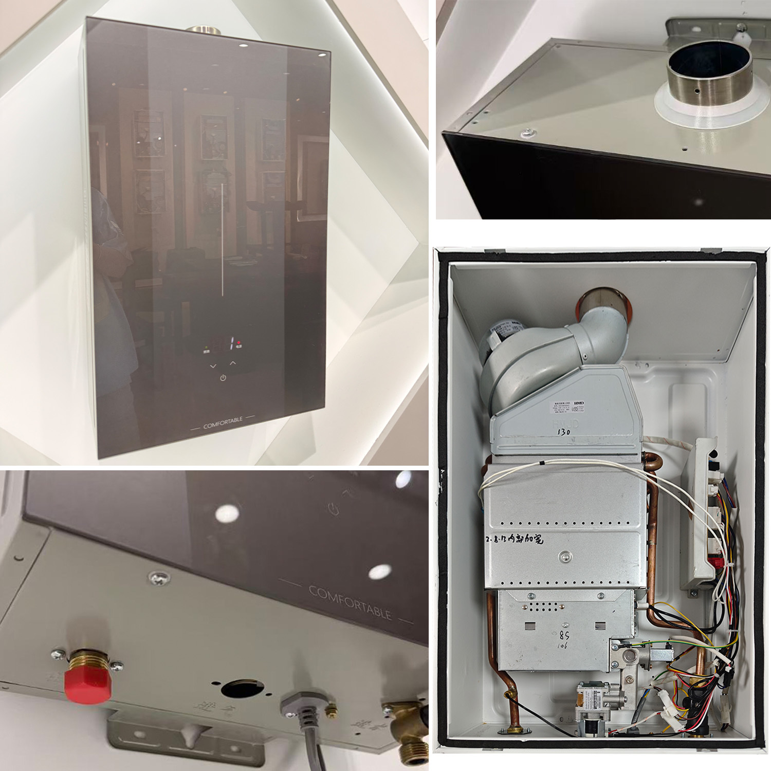 LPG Instant Water Heater Gas Geyser with Copper Heat Exchanger Impulse Ignition and 25kW-30kW Power