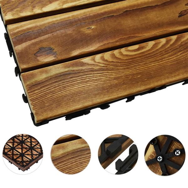 Палуба твердой древесины акации блокируя кроет настил черепицей палубы патио Брауна деревянный