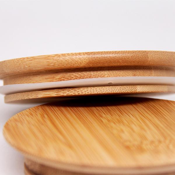 70mm/86mm Friendly Mason Caps Reusable Caps de bambu Tops com buraco de palha
