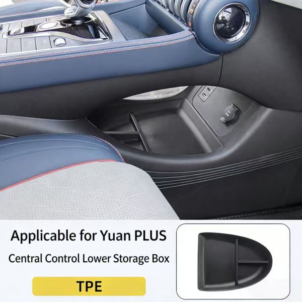 New Car Interior Kits Center Console Side Lower Storage Box Plastic for BYD Yuan Plus / ATTO 3