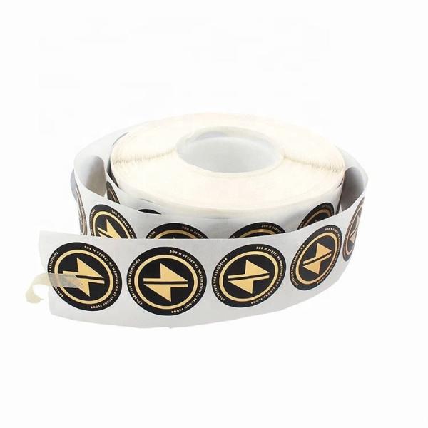 Gold Foil Logo Round Roll Labels