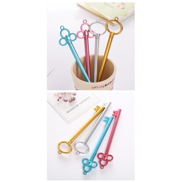 Pluma creativa en forma de llave de 0,5 mm de color dulce Pluma de gel de plástico para estudiante