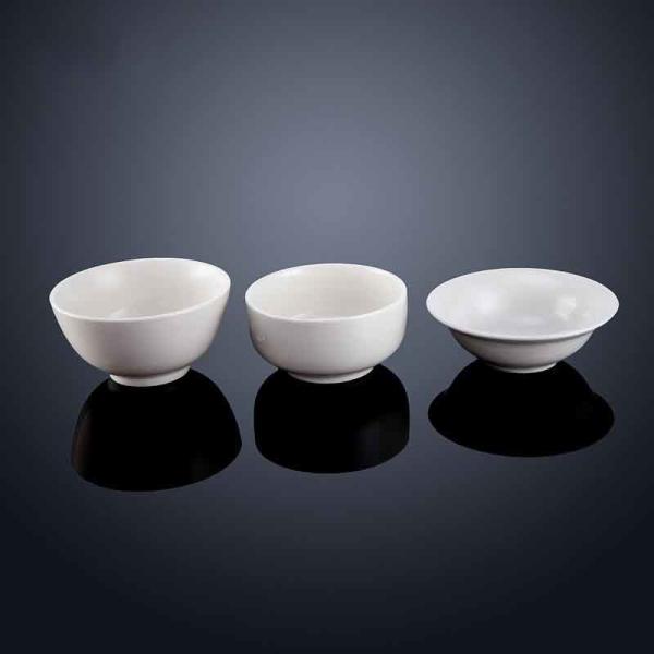 Polished Porcelain Dinner Set Rice And Soup Bowl For Home Hotel Restaurant