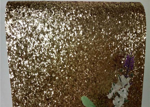 Hunky Textile Chunky Glitter Fabric Roll Wall Coverings Champagne Color