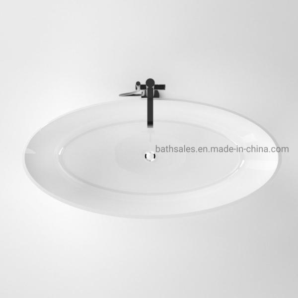 Oval Luxury Freestanding Bathtub Egg Design with Customized Request and Hand Control