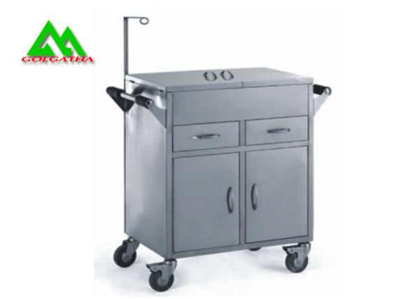 Mobile Medical Hospital Emergency Cart , Ward Room Equipment With Drawer