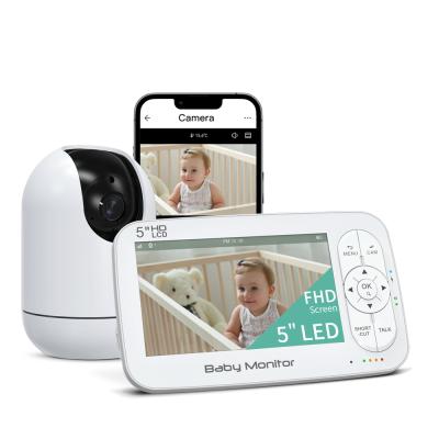 5inch WiFi Baby Monitor with 5000mAh Battery and 360° Pan-Tilt