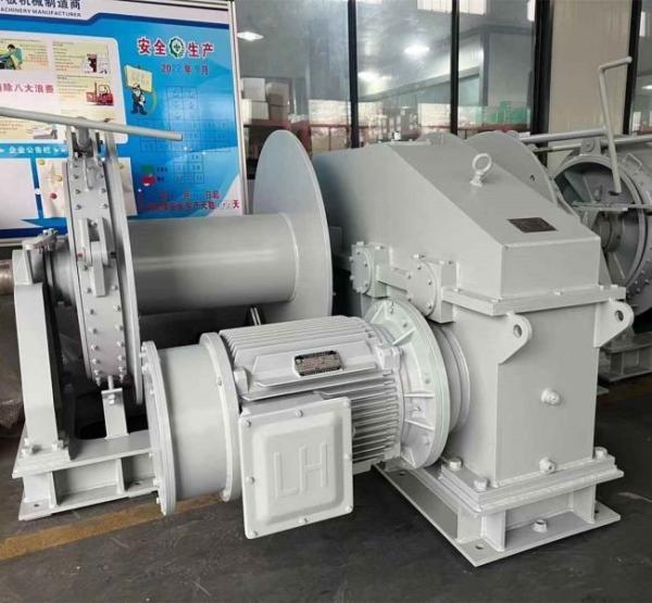 100KN 150KN 200KN Electric Hydraulic Ship Winch Marine Mooring Winch
