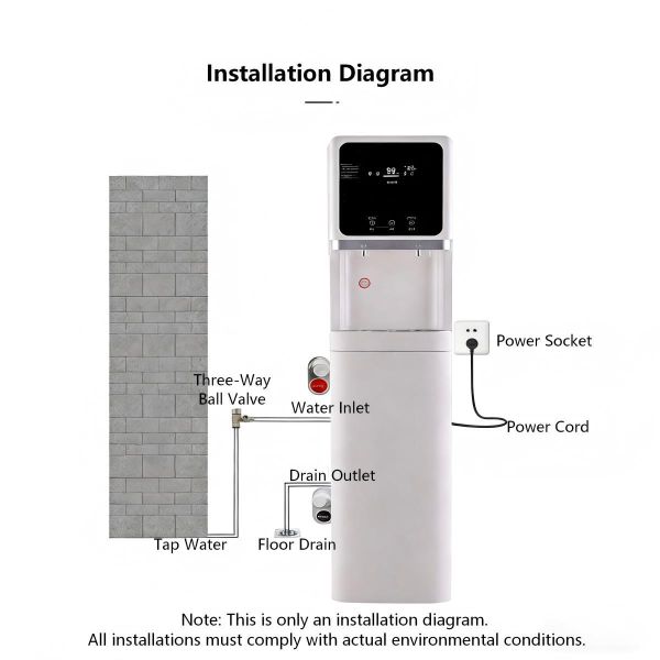 90℃ Heating Commercial RO Water Purifier Vertical With 12L Tank / 10.1