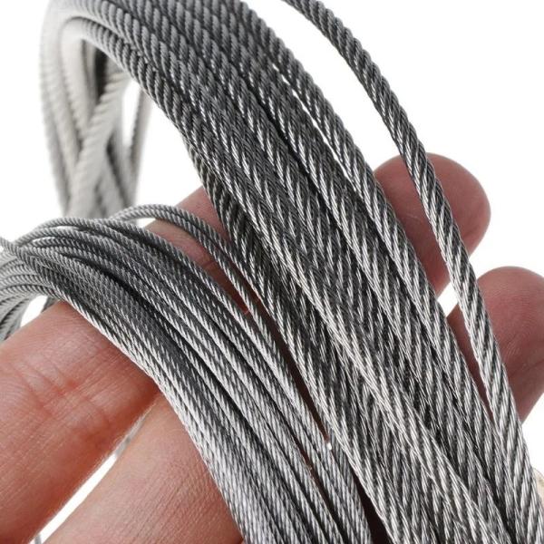 Tâche de câble en acier inoxydable SS316 7X7 7X19 de qualité de construction avec tolérance