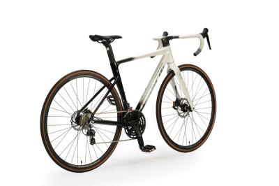 Bicicleta de liga de alumínio 700Cx25C com raios de aço SHIMANO ST4700 através do eixo