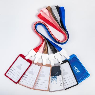 Silicone ID Name Badge Card Case Protector With Retractable Cord and Breakaway Buckle