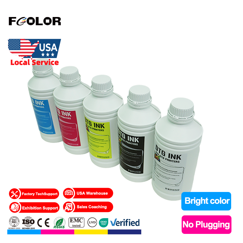 FCOLOR 15 Years Factory Experience DTG Ink Textile Pigment Ink for Direct to Garment Epson F2100 Dtg Printer