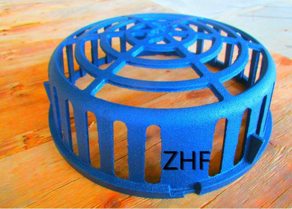 Blue Round Cast Iron Roof Drain Dome  Diameter 13 Sand Casting Dust Proof