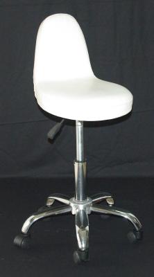 Chrome Salon Rolling Chair , Comfortable White Office Chair 360 Degree Swivel