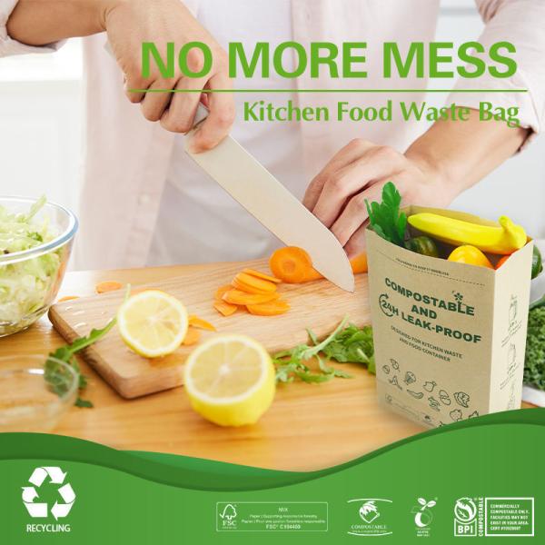 Biodegradable Disposable Brown Paper Bags Custom Printed Compostable Brown Paper Bags Waterproof