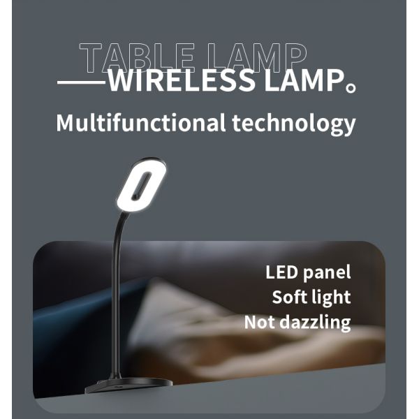 Ultra fast wireless charging，multifunctional touch desk lamp，bedside table intelligent light companion
