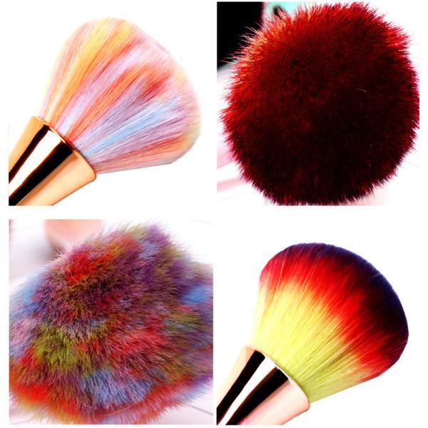 Synthetic Hair Long Handle Nail Art Dust Brush for Smooth and Thorough Powder Removal