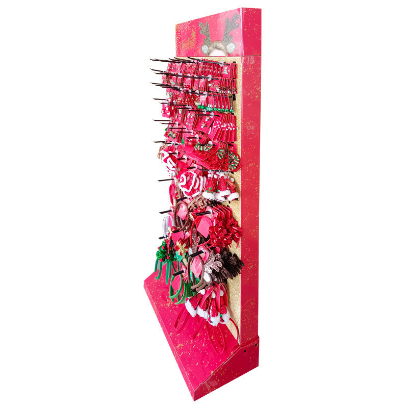 Custom Logo Corrugated Cardboard Hook Display Stand for Retail Advertising