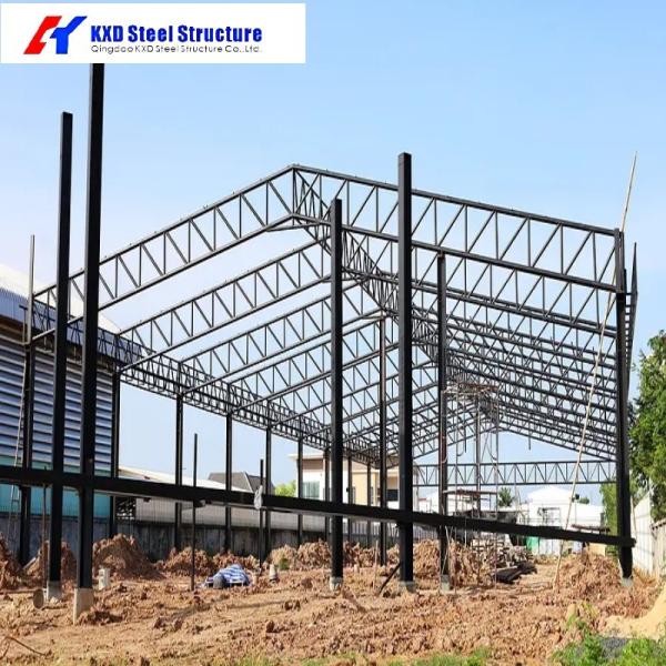 Prefabricado Almacén Taller Hangar de acero Construcción Materiales metálicos industriales Construcción de estructuras de acero