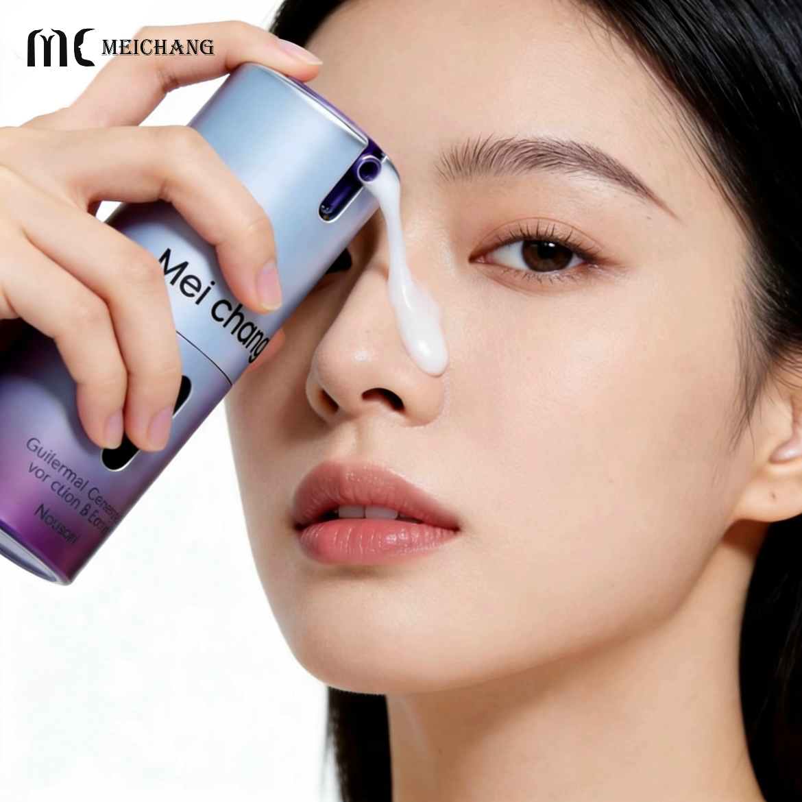 15/30/40/50ML Electroplated Gradient Visible Window Double-Layer Vacuum Airless Pump Bottle for High-End Skincare