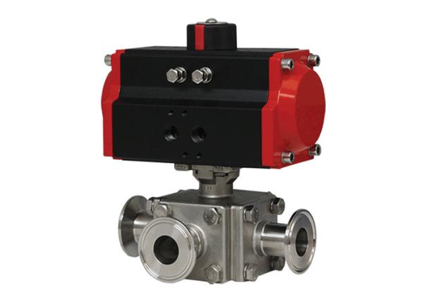 DIN 3A SMS TP304 Stainless Steel Valves Electric Actuated Tri - Clamp Butterfly Valve