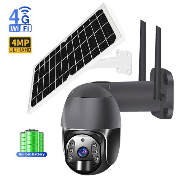 IP66 Waterproof 4MP 4G Solar Camera For Home Outdoor Surveillance