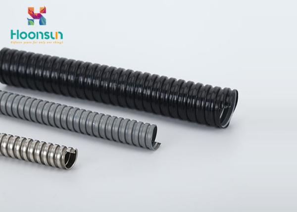 Conduit Galvanized Flexible Hose Pipe Metal / PVC For Electrical Equipment